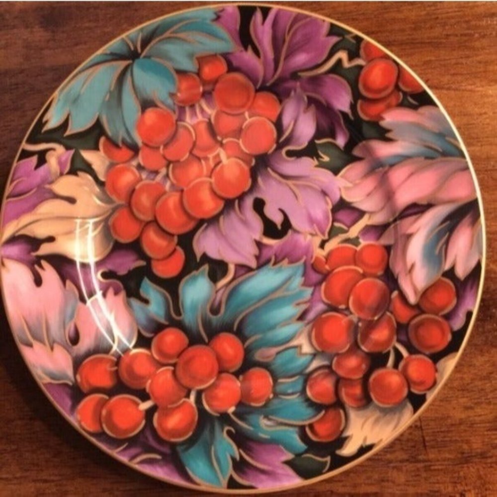 Fitz & Floyd Grape Tapestry Salad Plate